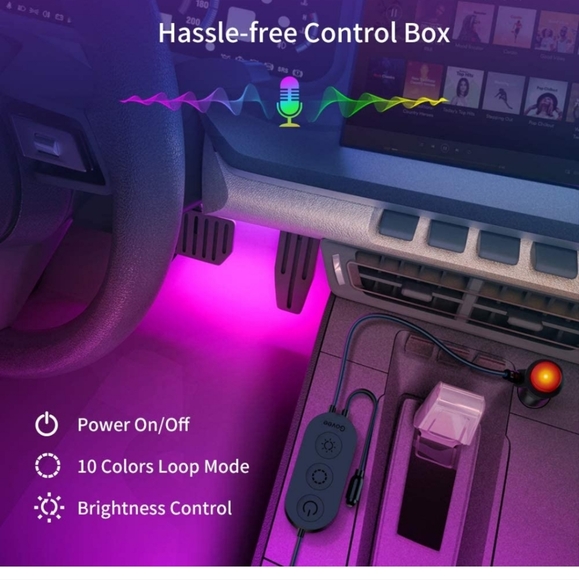 RGB Car LED Lights with 32 Colors, 10 Scene Modes, Music Sync LED Lights for Car - Picture 4 of 8